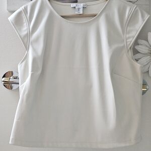 Top & Bottom Set  Jules Cream Cap Sleeve Blouse